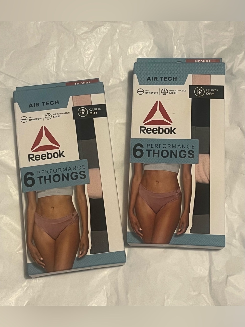 Women’s Reebok Performance Thongs ~ Size Medium/12 Pairs Total
